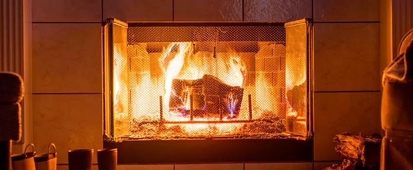 Mendota Hearth Landscape Fireplace Installation in Mount Pleasant, Wisconsin