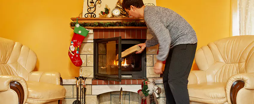 Rusted Metal Fireplace Restoration in Mount Pleasant, Wisconsin
