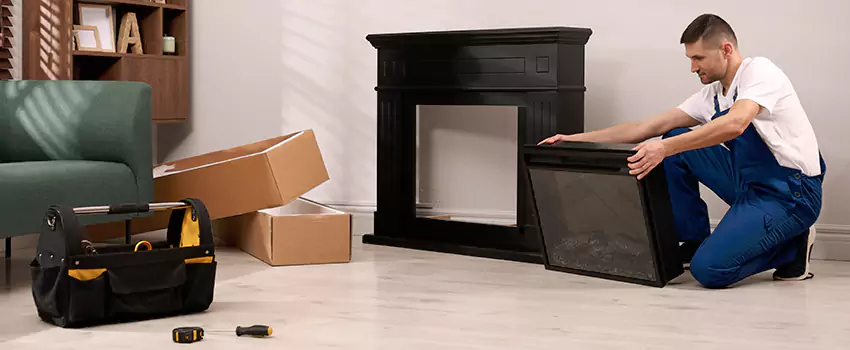 Old Rusted Metal Fireplace Repair And Replacement in Mount Pleasant, WI